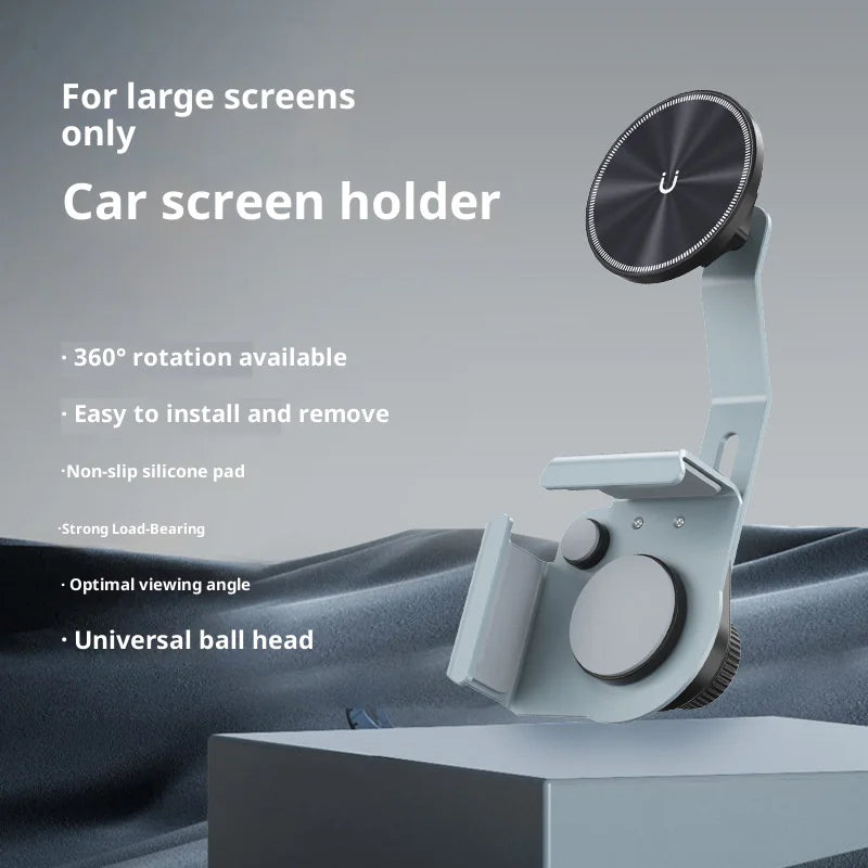 Car Phone Holder Magnetic Air Vent Mount 360-Degree Rotary Universal Adjustable Stand - Grey - 2