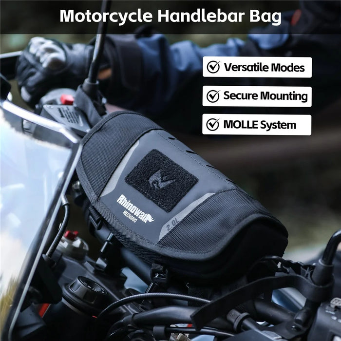 RHINOWALK MJX2010 Motorcycle Handlebar Bag Front Storage Pouch Phone Holder Crossbody Bag for Outdoor - 5