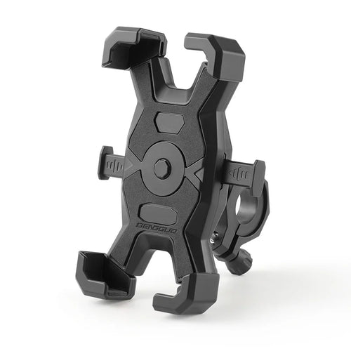 BENGGUO 4-Claw Bicycle Phone Mount 360 Degree Rotation Shockproof Motorcycle Cell Phone Bracket - Handlebar Mount/Black - 1