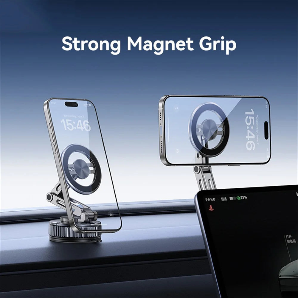 USAMS ZJ087 3-Axis Foldable Cellphone Bracket Vacuum Suction Mount Car Magnetic Phone Holder - 4