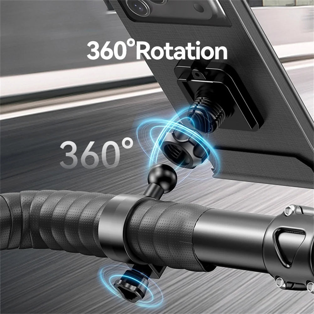 USAMS ZJ083 Waterproof Cycling Phone Holder Bike Handlebar Mount Touch Screen Compatible Phone Pouch - 7