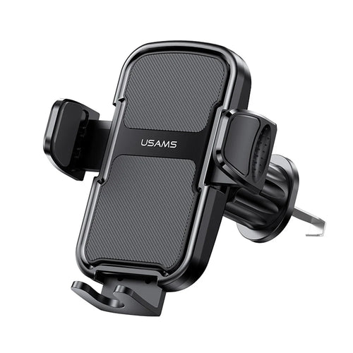 USAMS ZJ085 Air Vent Car Phone Holder One Touch Lock Release Rotating Phone Mount with Alloy Hook - 1