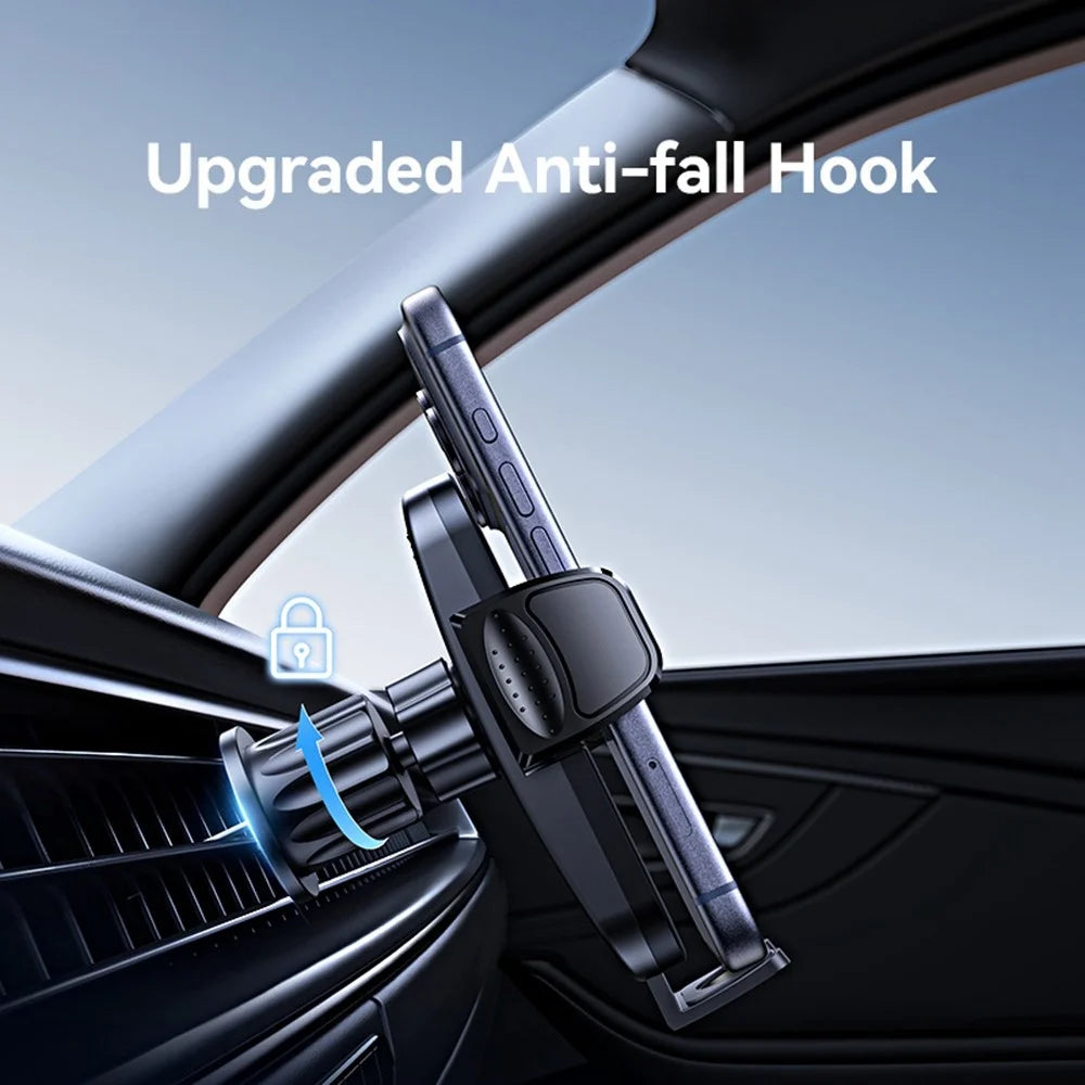 USAMS ZJ085 Air Vent Car Phone Holder One Touch Lock Release Rotating Phone Mount with Alloy Hook - 5