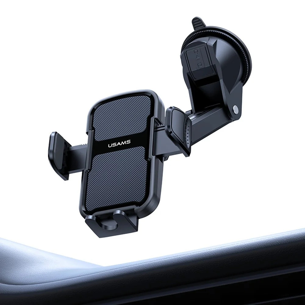 USAMS ZJ086 Car Dashboard Phone Mount One-Touch Release Rotating Phone Holder Support Horizontal / Vertical Views - 3