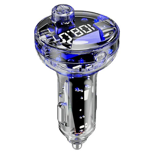 C10 Multifunctional Car MP3 Player Adapter BT Hands-Free FM Transmitter Car Charger with USB / Type-C Ports - Black - 1