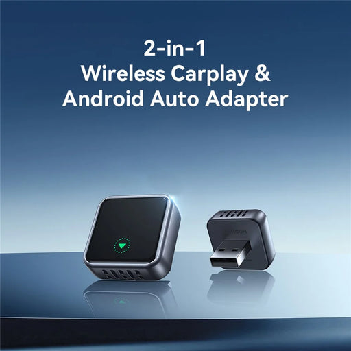 JOYROOM JR-CP3 2 in 1 Wireless CarPlay Android Auto Adapter Fast Auto-Connect USB-A Dongle - Black - 2