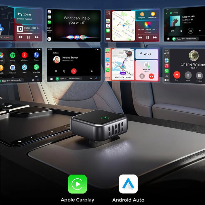 JOYROOM JR-CP3 2 in 1 Wireless CarPlay Android Auto Adapter Fast Auto-Connect USB-A Dongle - Black - 3