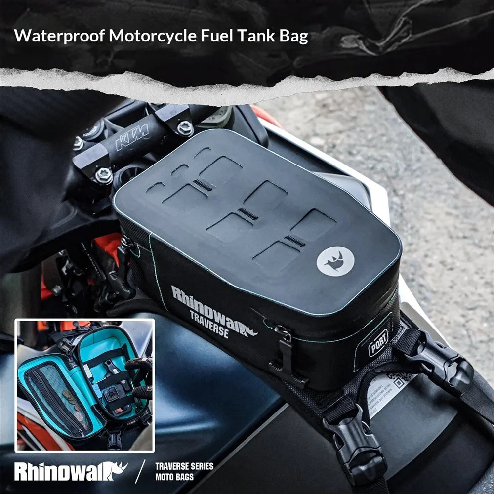 RHINOWALK MCY2601 2L Motorcycle Tank Bag Waterproof Reflective Front Storage Bag for TRaverse Series - 2L - 3