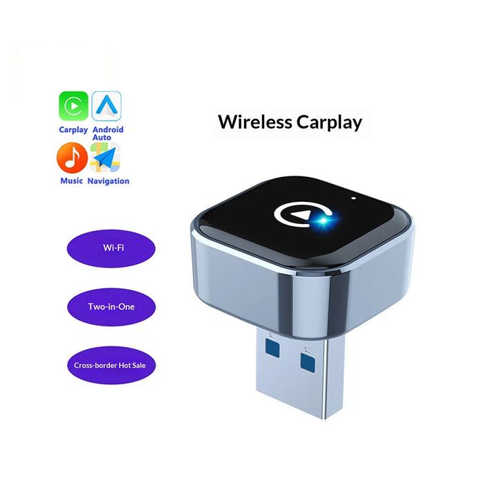 K16C Mini USB Dongle Plug and Play 2 in 1 Wired to Wireless CarPlay Android Auto Adapter - 3
