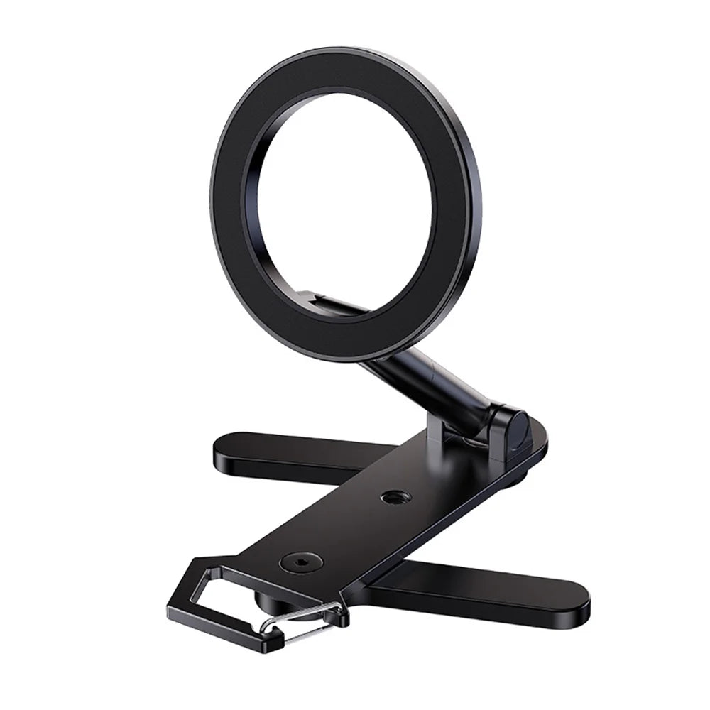 Magnetic Phone Stand 360 Degree Rotating Aluminum Alloy Foldable Car Mount Cellphone Holder - 1