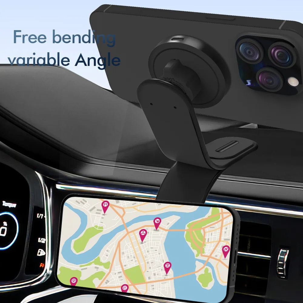 CG3 15W Wireless Charging Magnetic Phone Holder Aluminum Alloy Bendable Arm Car Cellphone Mount - 5