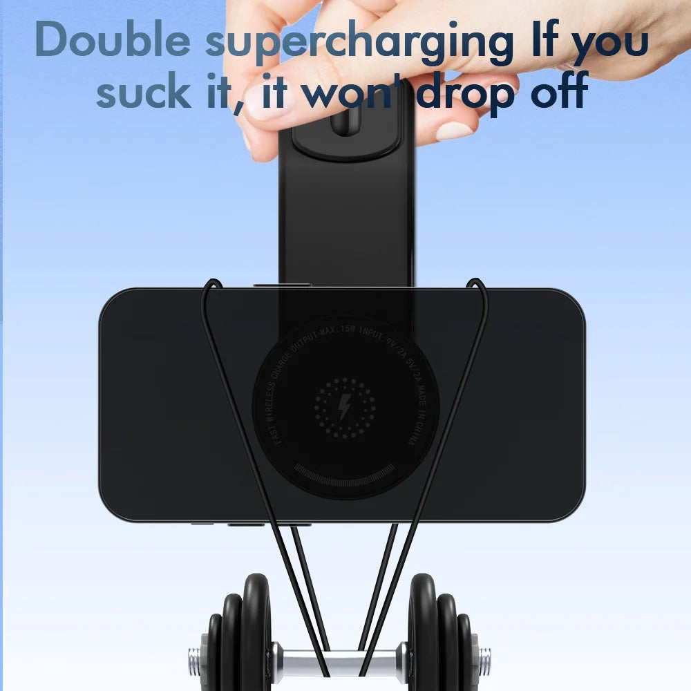 CG3 15W Wireless Charging Magnetic Phone Holder Aluminum Alloy Bendable Arm Car Cellphone Mount - 6