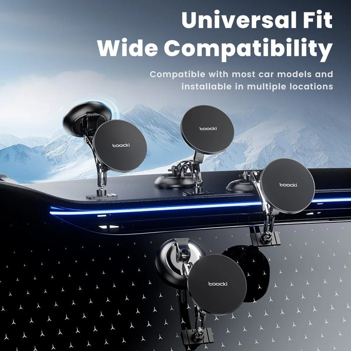 TOOCKI W12 Magnetic Car Mount 3-Axis Adjustment Vacuum Suction Dual-Mode Stable Phone Holder for Dashboard - 6