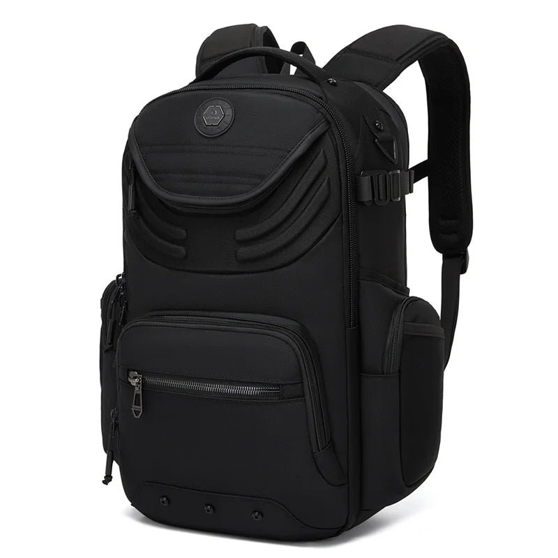 OZUKO 9920 Waterproof Backpack 23L Large Capacity Laptop Shoulder Bag Multi-Functional Travel Backpack for Business Men - Black - 1