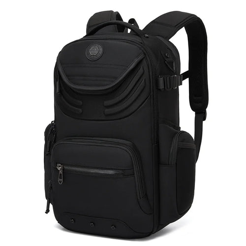 OZUKO 9920 Waterproof Backpack 23L Large Capacity Laptop Shoulder Bag Multi-Functional Travel Backpack for Business Men - Black - 1