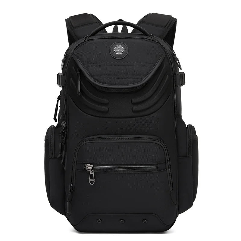OZUKO 9920 Waterproof Backpack 23L Large Capacity Laptop Shoulder Bag Multi-Functional Travel Backpack for Business Men - Black - 2
