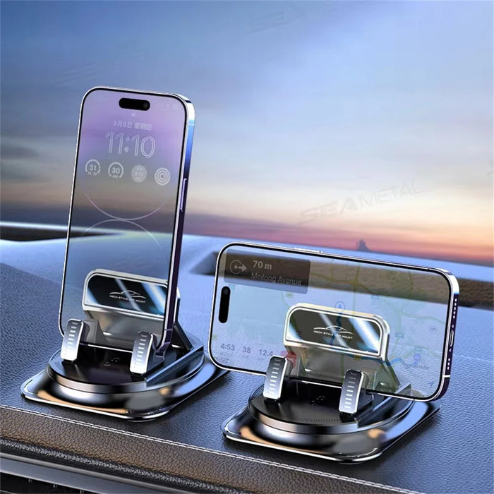 Car Dashboard Mount Cellphone Stand Automatic Locking 360 Degree Rotation Anti-slip Phone Holder - 2