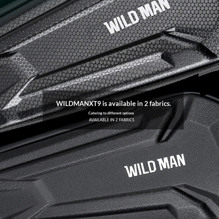 WILD MAN XT9 1.8L Bike Frame Bag IPX6 Waterproof EVA Hard Shell Triangle Bag for Mountain Road Bicycle - Black/Honeycomb Texture - 6