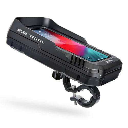 WILD MAN FK2 Waterproof Bike Phone Mount Case 360 Degree Rotation Shockproof Bicycle Handlebar Phone Holder - Black/0.6L - 1