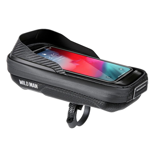 WILD MAN E16 Touch Screen Bike Phone Bag Waterproof Bicycle Handlebar Bag for Cycling - Black/0.5L - 1