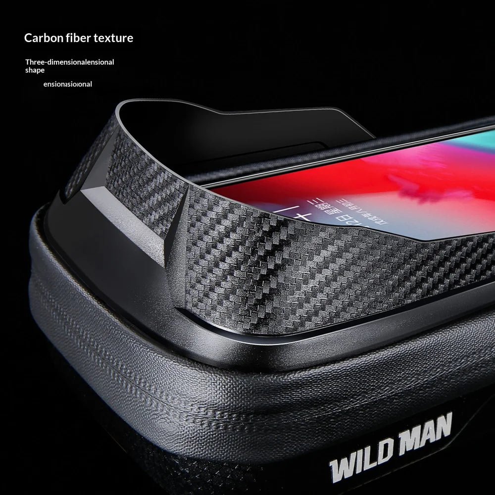 WILD MAN E16 Touch Screen Bike Phone Bag Waterproof Bicycle Handlebar Bag for Cycling - Black/0.5L - 6