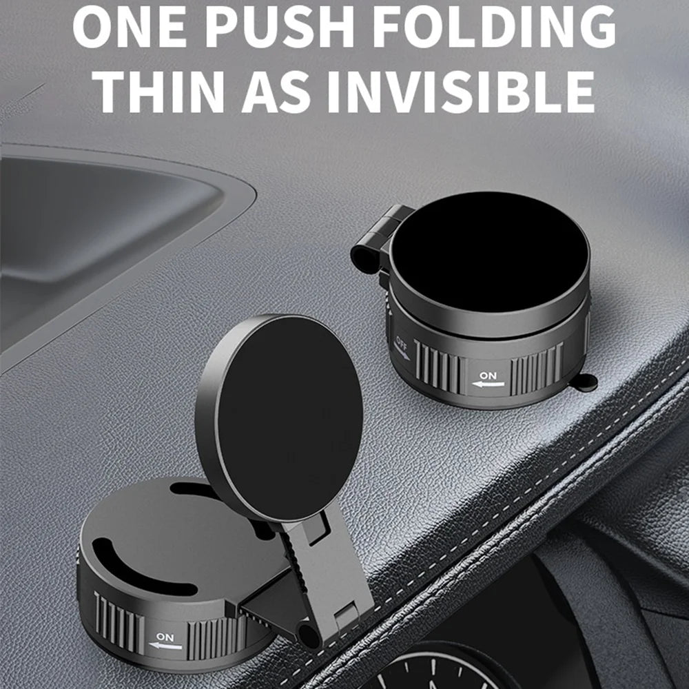 ML255 Magnetic Car Phone Holder Foldable Vacuum Suction Mount Cellphone Stand for Windshield - Black - 5
