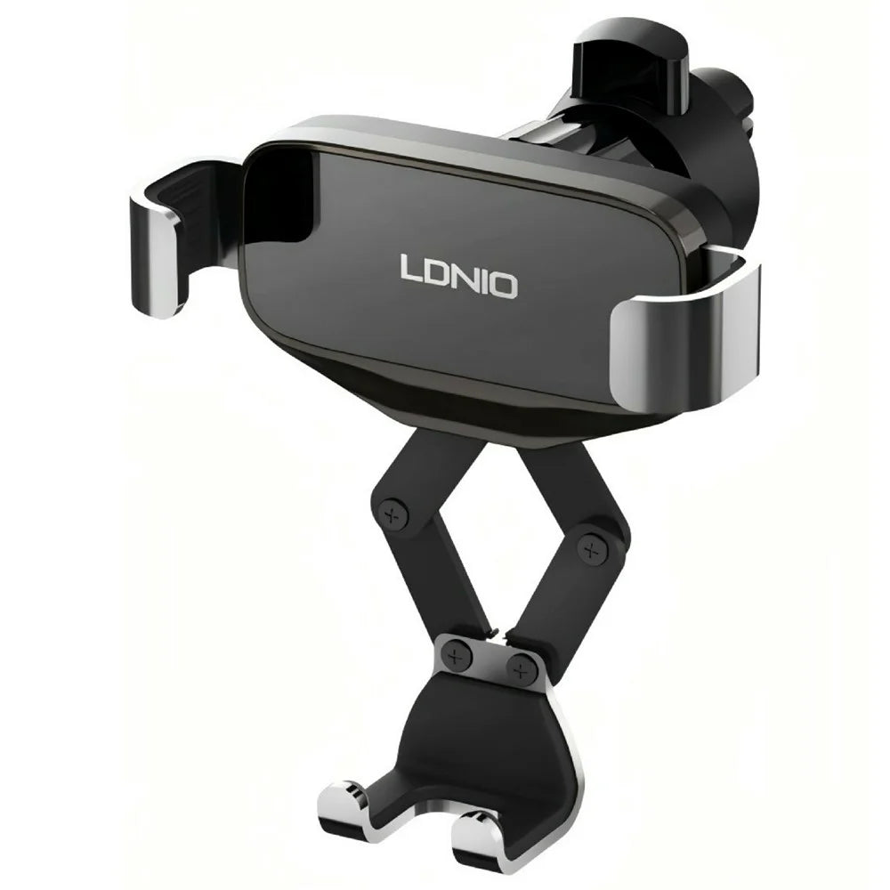 LDNIO MG13 Gravity Car Mount Air Vent Universal Phone Holder with Silicone Pads 360 Degree Rotatable Auto-Grip Mechanical Stand - Black - 1