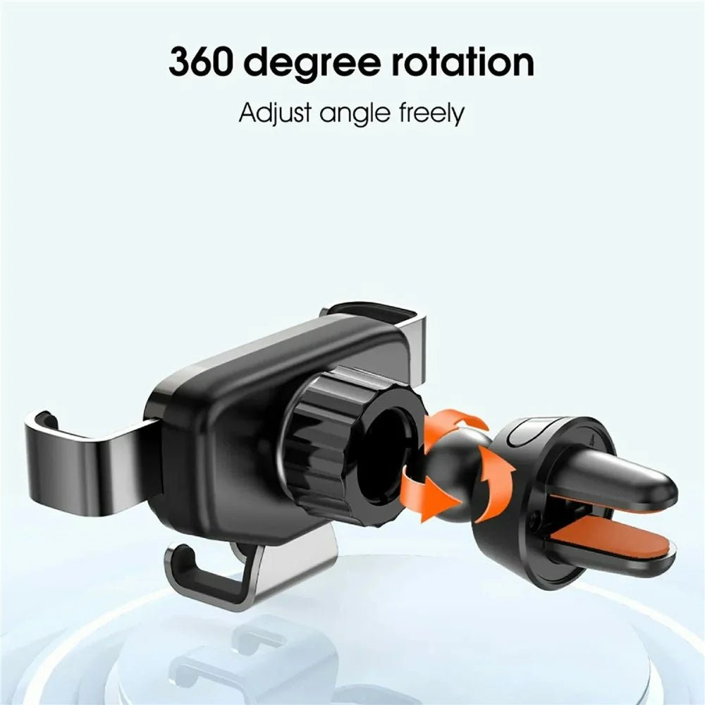 LDNIO MG13 Gravity Car Mount Air Vent Universal Phone Holder with Silicone Pads 360 Degree Rotatable Auto-Grip Mechanical Stand - Black - 4