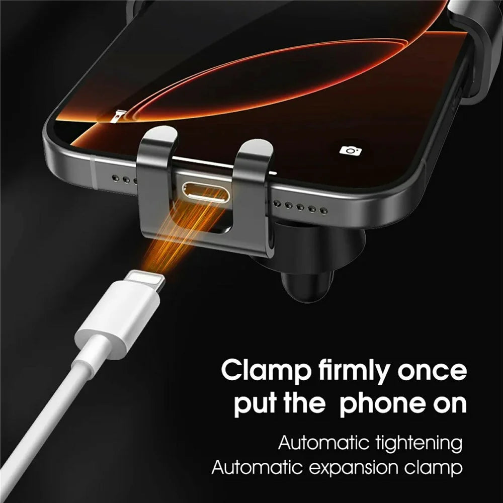 LDNIO MG13 Gravity Car Mount Air Vent Universal Phone Holder with Silicone Pads 360 Degree Rotatable Auto-Grip Mechanical Stand - Black - 6