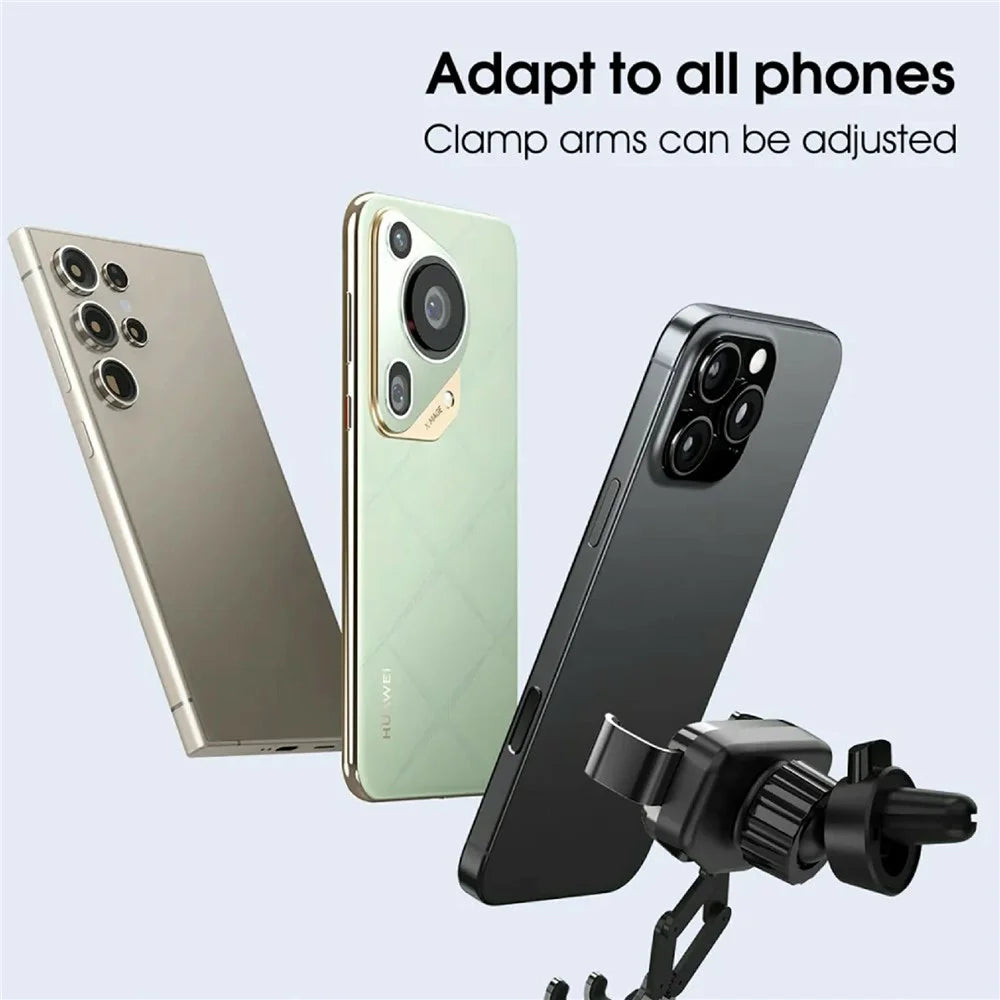 LDNIO MG13 Gravity Car Mount Air Vent Universal Phone Holder with Silicone Pads 360 Degree Rotatable Auto-Grip Mechanical Stand - Black - 7