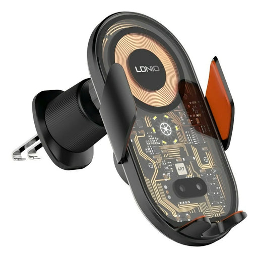 LDNIO MA30 15W Qi Wireless Charging Stand Car Mount Infrared Sensor Auto Clamp 360 Degree Rotation Air Vent Phone Holder - Black - 1