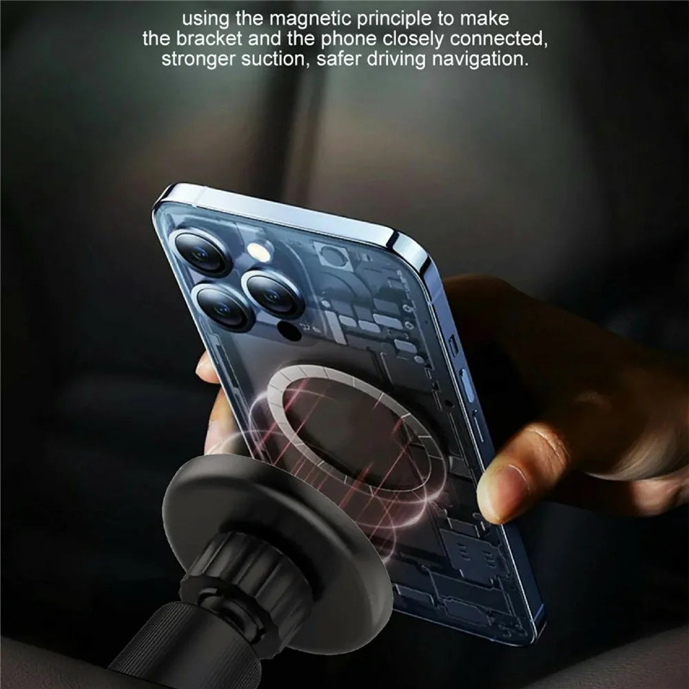 LDNIO MA22 Magnetic Car Phone Holder Strong Magnet Compatible with MagSafe 360 Degree Rotary Air Vent Mount - Red - 2