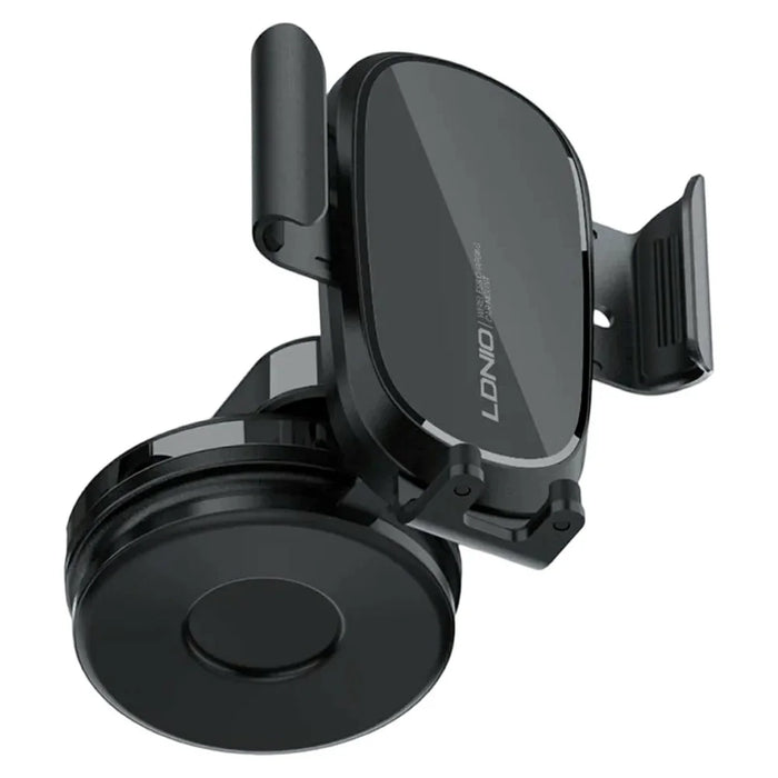 LDNIO MW21 15W Qi Wireless Charging Car Mount Electric Auto-Sensing Auto Clamp Air Vent Phone Holder - Black - 1