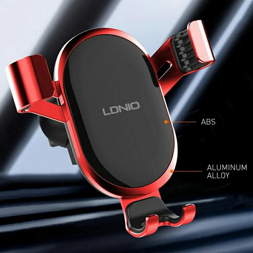 LDNIO MG01 Gravity Car Phone Holder 360 Degree Rotation Auto Lock Air Vent Mount for 4.7-7 Inch Smartphones - Black - 3