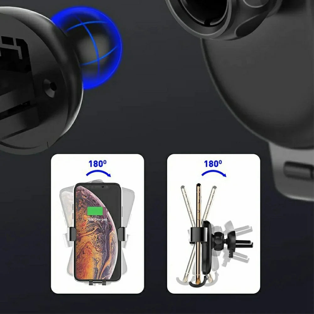 LDNIO MG01 Gravity Car Phone Holder 360 Degree Rotation Auto Lock Air Vent Mount for 4.7-7 Inch Smartphones - Black - 6