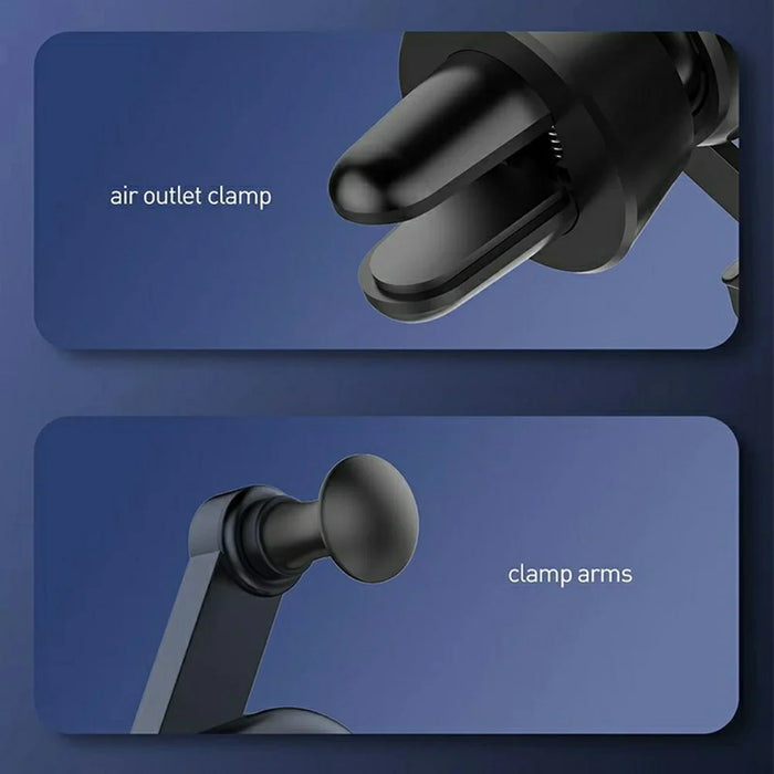 LDNIO MG03 Four-Point Gravity Sensing Car Phone Holder 360 Degree Rotation Air Vent Mount for 4.7-7 Inch Smartphones - Black - 2