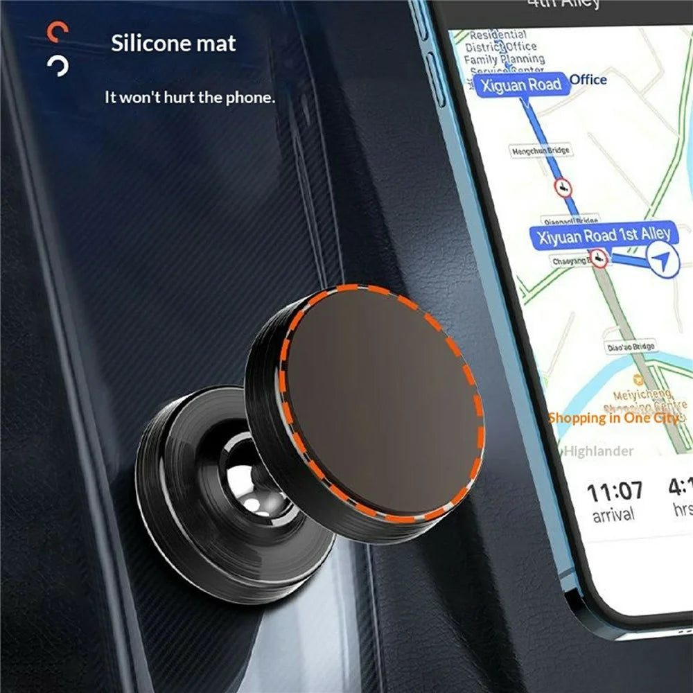LDNIO MG08 Mini Magnetic Car Phone Holder 360 Degree Rotation Universal Desktop Car Mount Stand - Black - 7