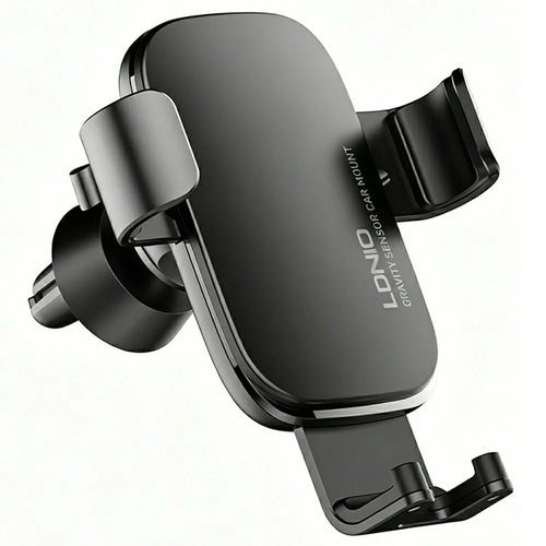 LDNIO MG10 Gravity Sensor Car Phone Holder Air Vent Mount 360 Degree Rotation Auto Lock Phone Mount for 4.7-7 Inch Smartphones - Black - 1