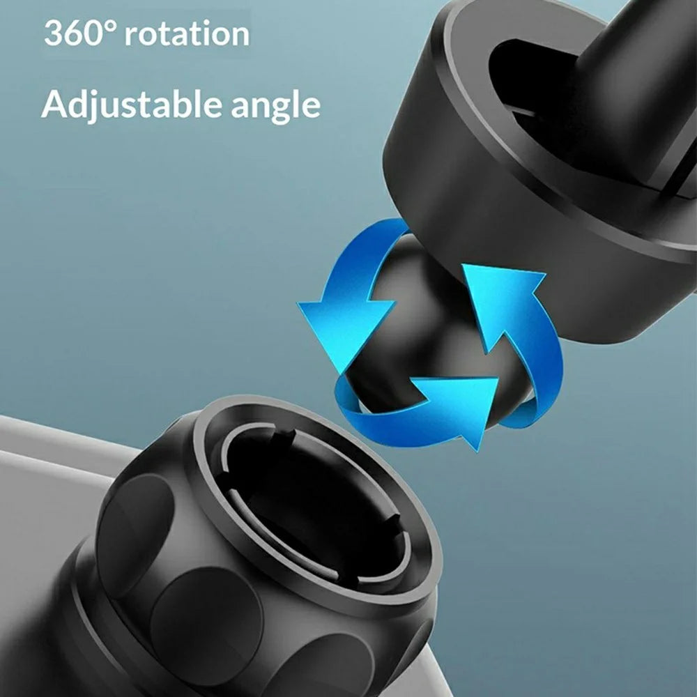 LDNIO MG10 Gravity Sensor Car Phone Holder Air Vent Mount 360 Degree Rotation Auto Lock Phone Mount for 4.7-7 Inch Smartphones - Black - 6
