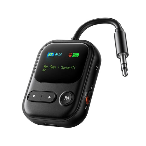 ESSAGER ES-BT30 2 in 1 Bluetooth-compatible Audio Adapter RX / TX LCD Display Converter for Car Speaker - Black - 1
