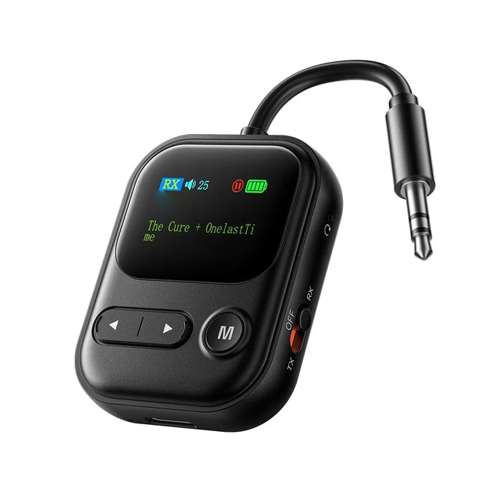ESSAGER ES-BT30 2 in 1 Bluetooth-compatible Audio Adapter RX / TX LCD Display Converter for Car Speaker - Black - 1