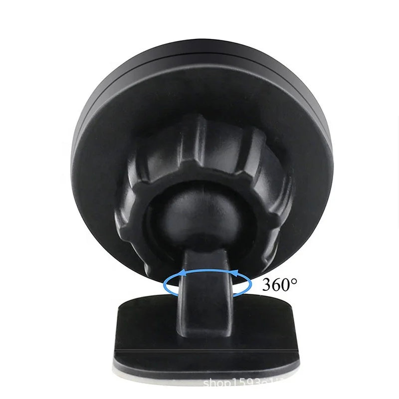 Car Magnetic Phone Mount 360 Degree Rotating Adhesive Base Vehicle GPS Navigation Phone Holder - Black - 2