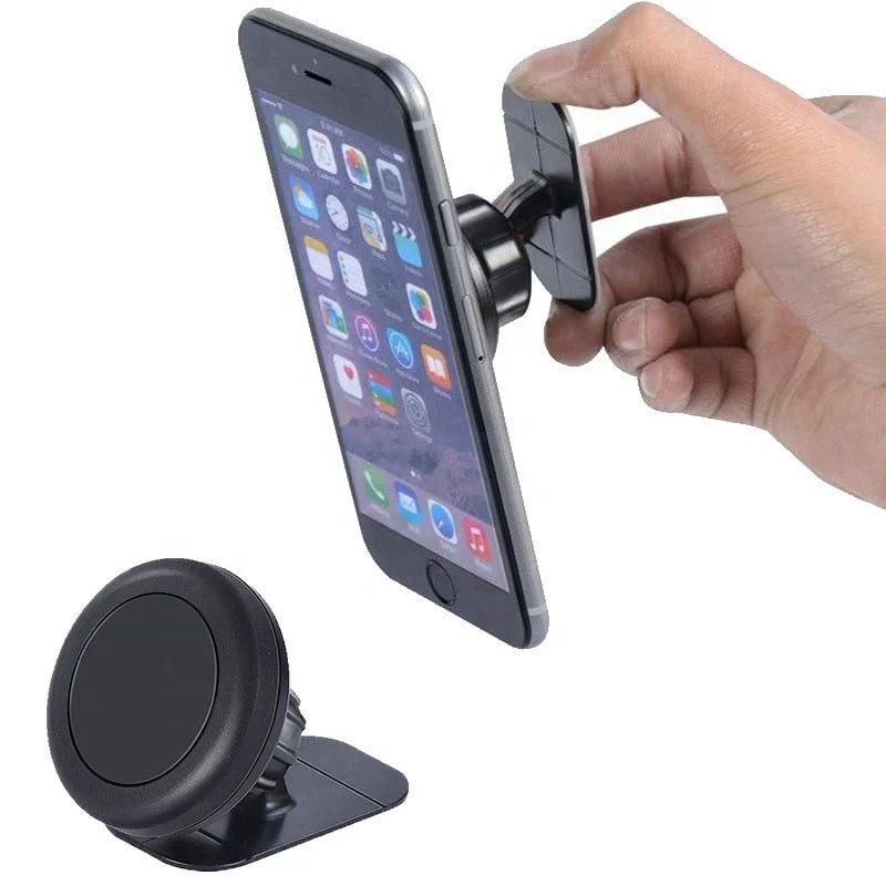Car Magnetic Phone Mount 360 Degree Rotating Adhesive Base Vehicle GPS Navigation Phone Holder - Black - 3
