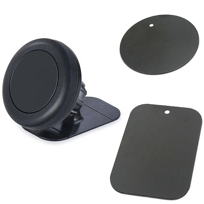 Car Magnetic Phone Mount 360 Degree Rotating Adhesive Base Vehicle GPS Navigation Phone Holder - Black - 6