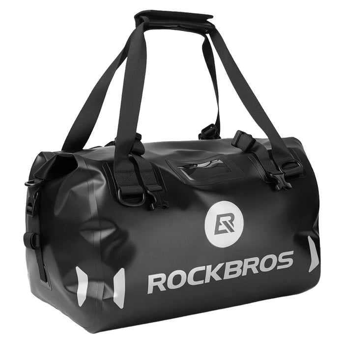 ROCKBROS 30140128 40L Motorcycle Rear Seat Bag Helmet Storage Waterproof Tail Bag - Black - 1