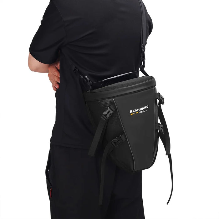 RZAHUAHU 13L Waterproof Motorcycle Rear Seat Bag Large Capacity Hard Shell Multifunctional Motorbike Tail Bag - 2