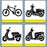 RZAHUAHU 5L Motorcycle Electric Bike Scooter Handlebar Storage Bag Bicycle Hanging Bag - Leopard Print - 5