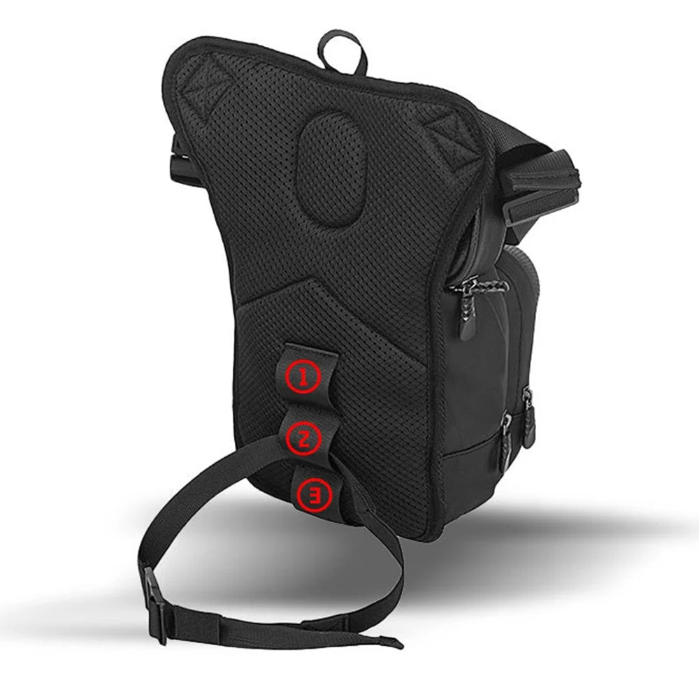 RZAHUAHU Motorcycle Leg Side Bag Waterproof Large Capacity Touch Screen Phone Pocket Fanny Pack Waist Bag - 1