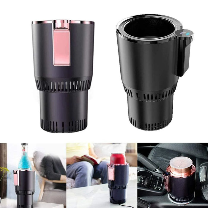 Car Smart Hot and Cold Drinks Holder Home Office Fast Refrigeration Heating Cooling Cup with Digital Display - Purple - 6