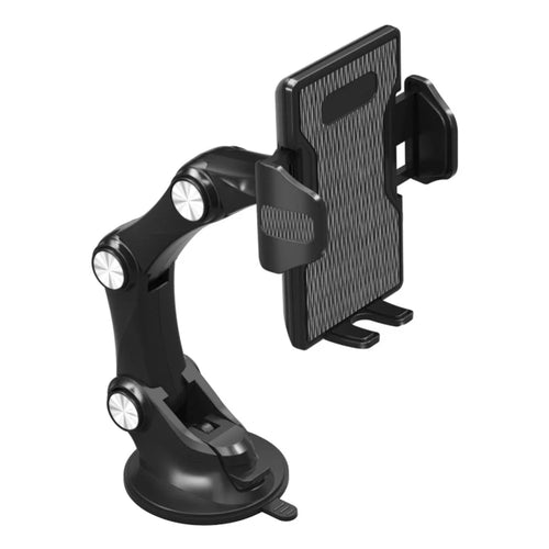 XZ3+JZ6 Nano Suction Cup Base Phone Holder Automatic Clamping Three Segment Bracket for Car Dashboard / Windshield - 1